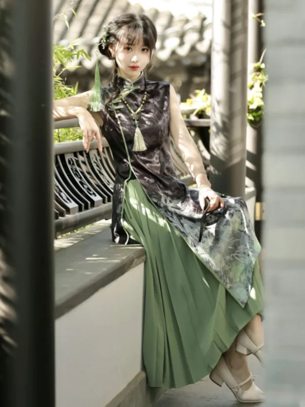 Improved Cheongsam New Chinese Style Dress Suit